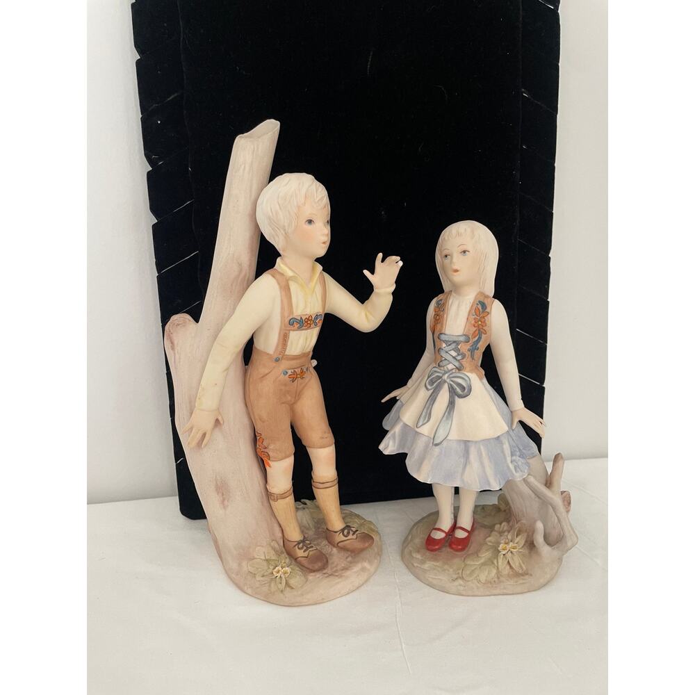 Vintage 1974 Cybis Hansel & Gretel Bisque Porcelain Figurine Set - AS IS - Picture 2 of 11